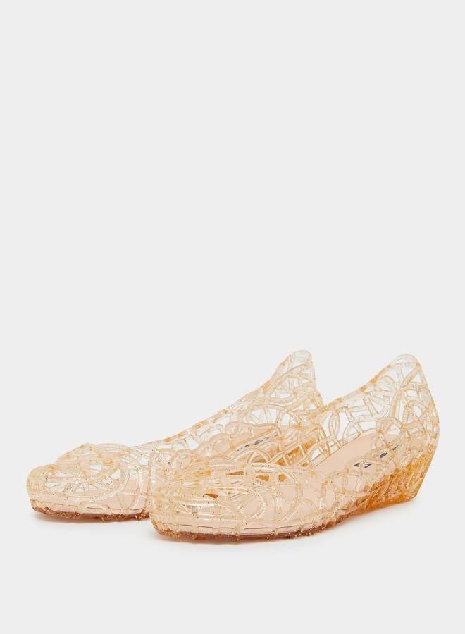 Styli Glitter Look Flat Jelly Shoes - Image 3